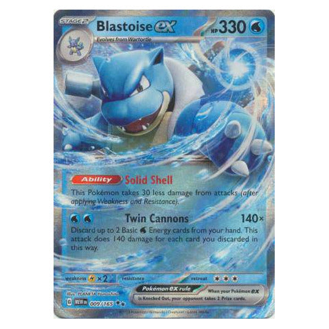 Blastoise ex : 151 - 009/165