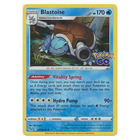 Blastoise : POKEMON GO! (Holo) - 017/078