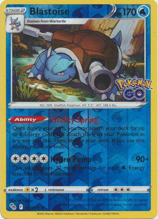 Blastoise : POKEMON GO! (Reverse holo) - 017/078 - Lockett Labs UK