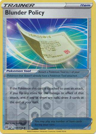 Blunder Policy : BRILLIANT STARS (Reverse holo) - 131/172 - Lockett Labs UK