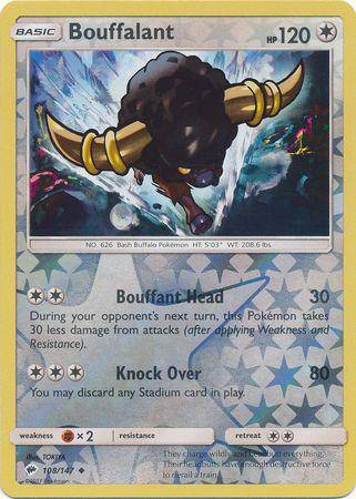 Bouffalant : BURNING SHADOWS (Reverse holo) - 108/147