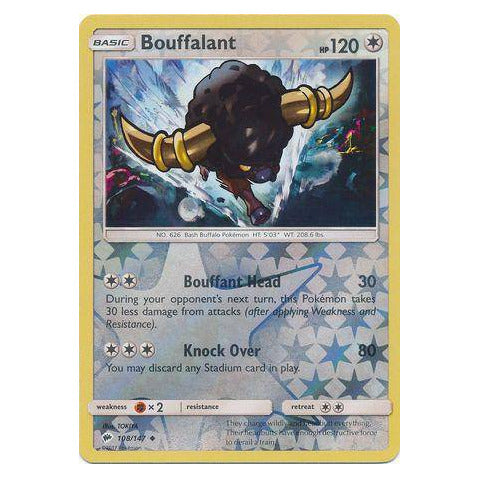 Bouffalant : BURNING SHADOWS (Reverse holo) - 108/147