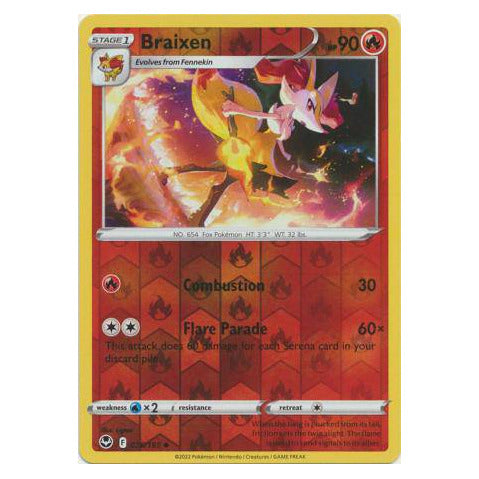 Braixen : SILVER TEMPEST (Reverse holo) - 026/195