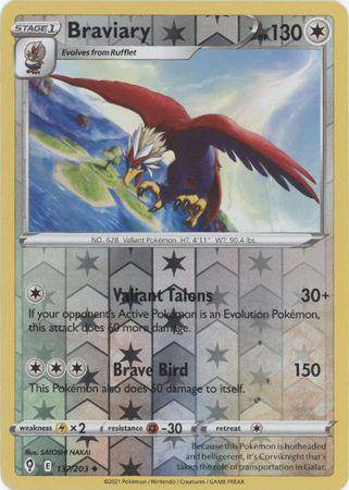 Braviary : EVOLVING SKIES (Reverse holo) - 137/203 - Lockett Labs UK