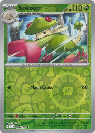 Breloom : SCARLET & VIOLET BASE (Reverse holo) - 004/198