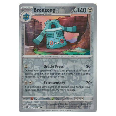 Bronzong : OBSIDIAN FLAMES (Reverse holo) - 145/197