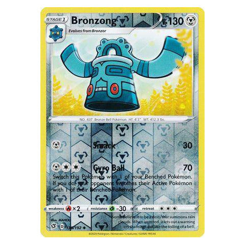Bronzong : REBEL CLASH (Reverse holo) - 130/192