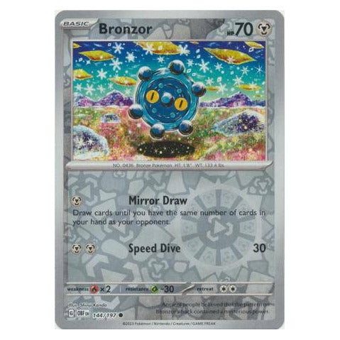 Bronzor : OBSIDIAN FLAMES (Reverse holo) - 144/197