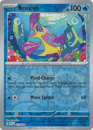 Bruxish : SCARLET & VIOLET BASE (Reverse holo) - 051/198