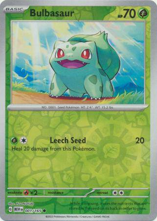 Bulbasaur : 151 (Reverse holo) - 001/165