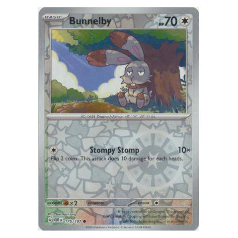 Bunnelby : OBSIDIAN FLAMES (Reverse holo) - 175/197