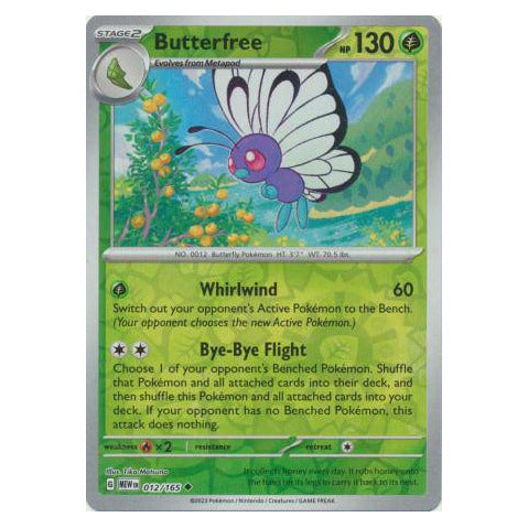 Butterfree : 151 (Reverse holo) - 012/165