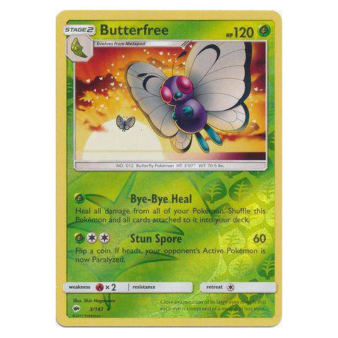 Butterfree : BURNING SHADOWS (Reverse holo) - 3/147