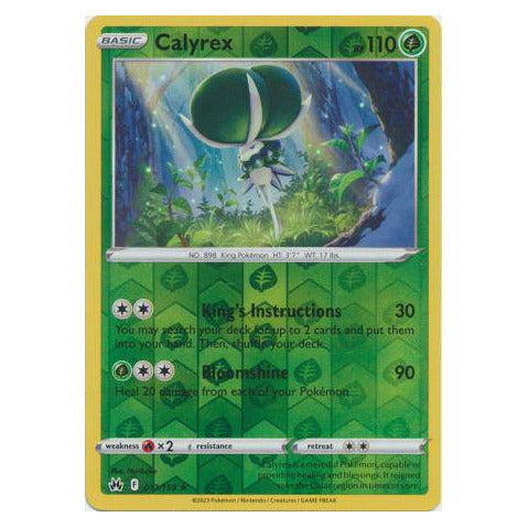 Calyrex : CROWN ZENITH (Reverse holo) - 017/159