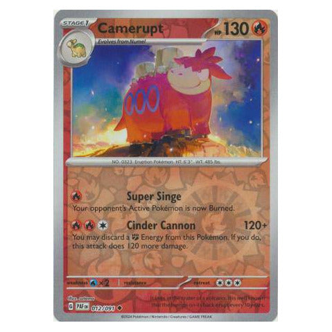 Camerupt : PALDEAN FATES (Reverse holo) - 012/091