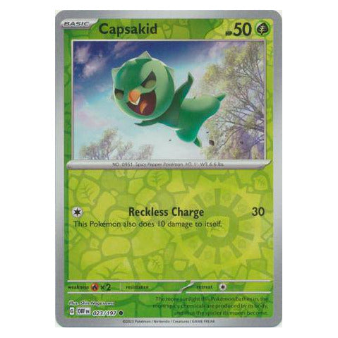 Capsakid : OBSIDIAN FLAMES (Reverse holo) - 023/197