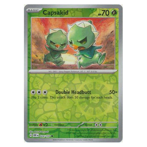 Capsakid : OBSIDIAN FLAMES (Reverse holo) - 024/197
