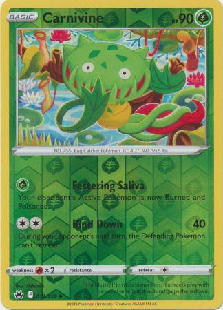 Carnivine : CROWN ZENITH (Reverse holo) - 012/159 - Lockett Labs UK