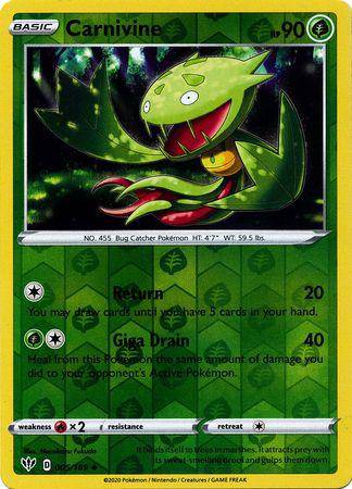 Carnivine : DARKNESS ABLAZE (Reverse holo) - 005/189 - Lockett Labs UK