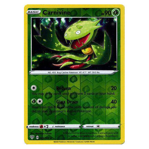 Carnivine : DARKNESS ABLAZE (Reverse holo) - 005/189