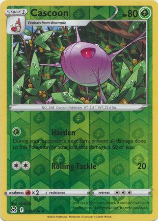 Cascoon : LOST ORIGIN (Reverse holo) - 009/196 - Lockett Labs UK