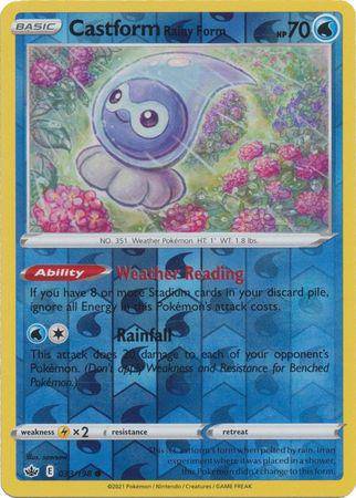 Castform Rainy Form : CHILLING REIGN (Reverse holo) - 033/198