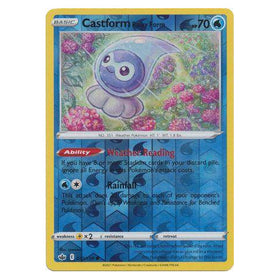 Castform Rainy Form : CHILLING REIGN (Reverse holo) - 033/198
