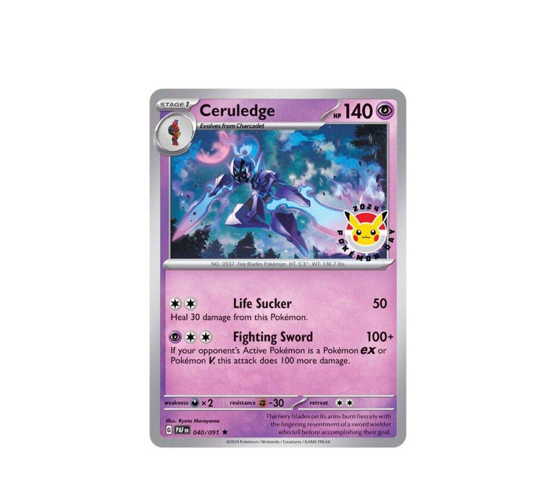 Ceruledge Pokemon Day 2024 : PROMO (Sealed) (Holo) - 040/091