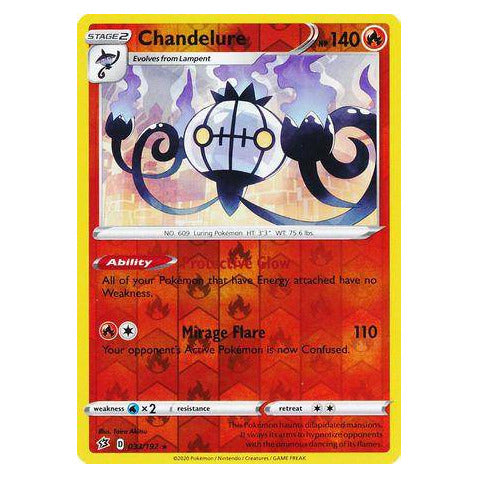 Chandelure : REBEL CLASH (Reverse holo) - 033/192