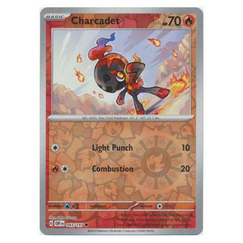 Charcadet : OBSIDIAN FLAMES (Reverse holo) - 043/197
