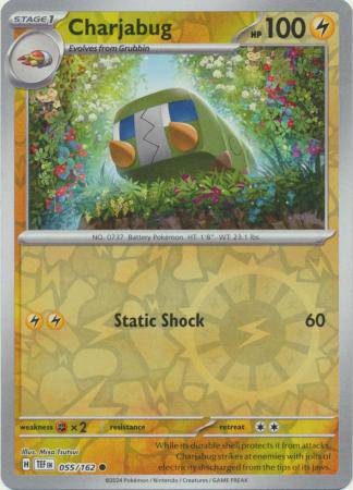 Charjabug : TEMPORAL FORCES (Reverse holo) - 055/162 - Lockett Labs UK