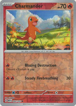 Charmander : 151 (Reverse holo) - 004/165