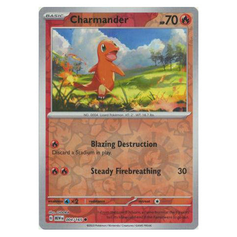 Charmander : 151 (Reverse holo) - 004/165
