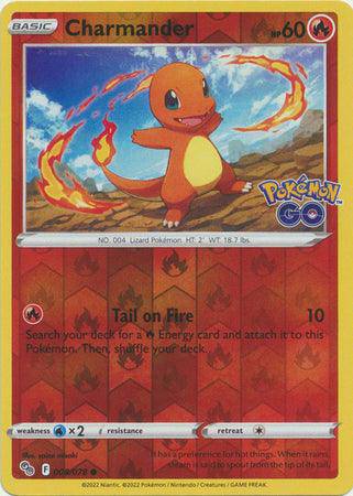 Charmander : POKEMON GO! (Reverse holo) - 008/078