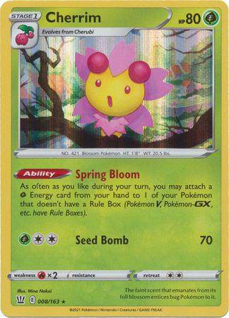 Cherrim : BATTLE STYLES (Holo) - 008/163 - Lockett Labs UK