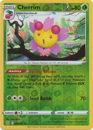 Cherrim : BATTLE STYLES (Reverse holo) - 008/163 - Lockett Labs UK