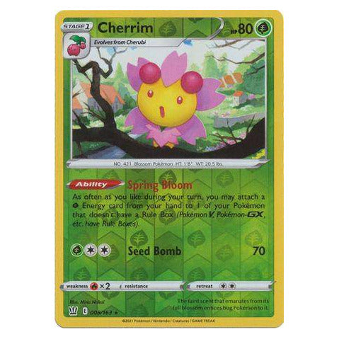 Cherrim : BATTLE STYLES (Reverse holo) - 008/163