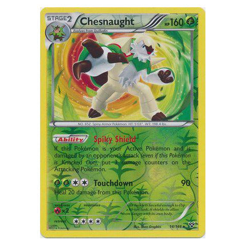 Chesnaught : XY BASE (Reverse holo) - 14/146