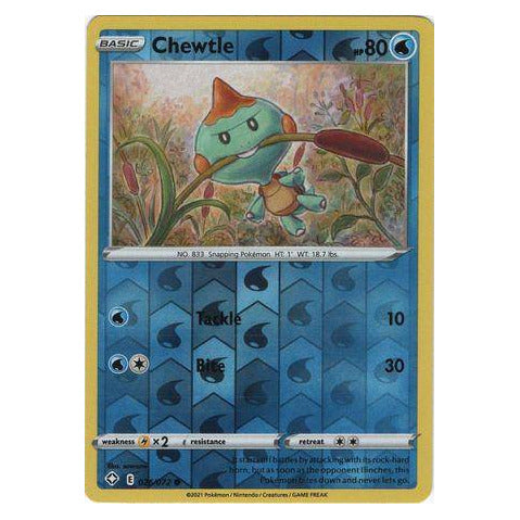 Chewtle : SHINING FATES Reverse holo) - 026/072