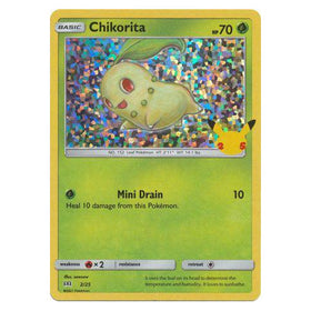 Chikorita : 25TH ANNIVERSARY MCDONALDS 2021 (Holo) - 2/25