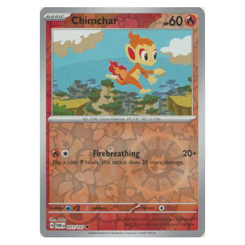 Chimchar : TWILIGHT MASQUERADE (Reverse holo) - 031/167