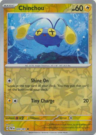 Chinchou : PALDEAN FATES (Reverse holo) - 020/091