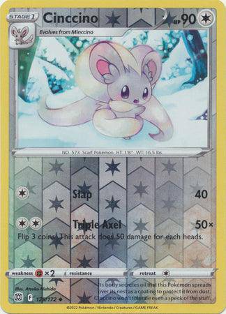Cinccino : BRILLIANT STARS (Reverse holo) - 125/172 - Lockett Labs UK
