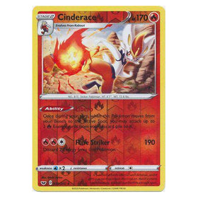 Cinderace : SWORD & SHIELD BASE (Reverse holo) - 034/202