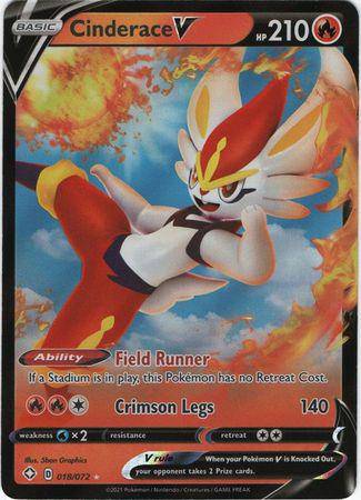 Cinderace V : SHINING FATES - 018/072 - Lockett Labs UK