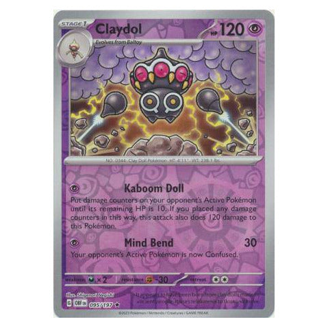Claydol : OBSIDIAN FLAMES (Reverse holo) - 095/197