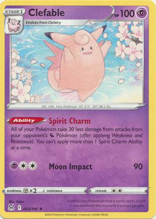 Clefable : LOST ORIGIN - 063/196