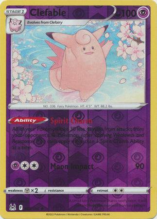 Clefable : LOST ORIGIN (Reverse holo) - 063/196