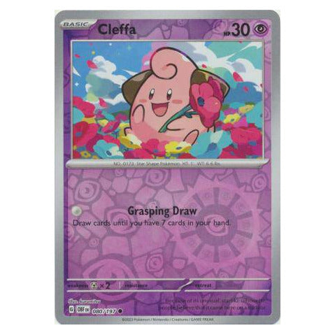 Cleffa : OBSIDIAN FLAMES (Reverse holo) - 080/197