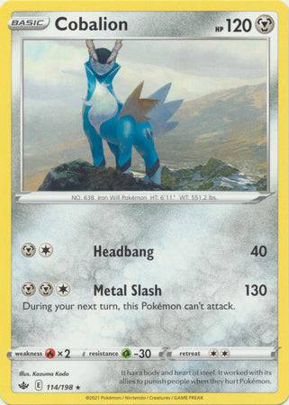 Cobalion : CHILLING REIGN (Non-Holo Exclusive) - 114/198